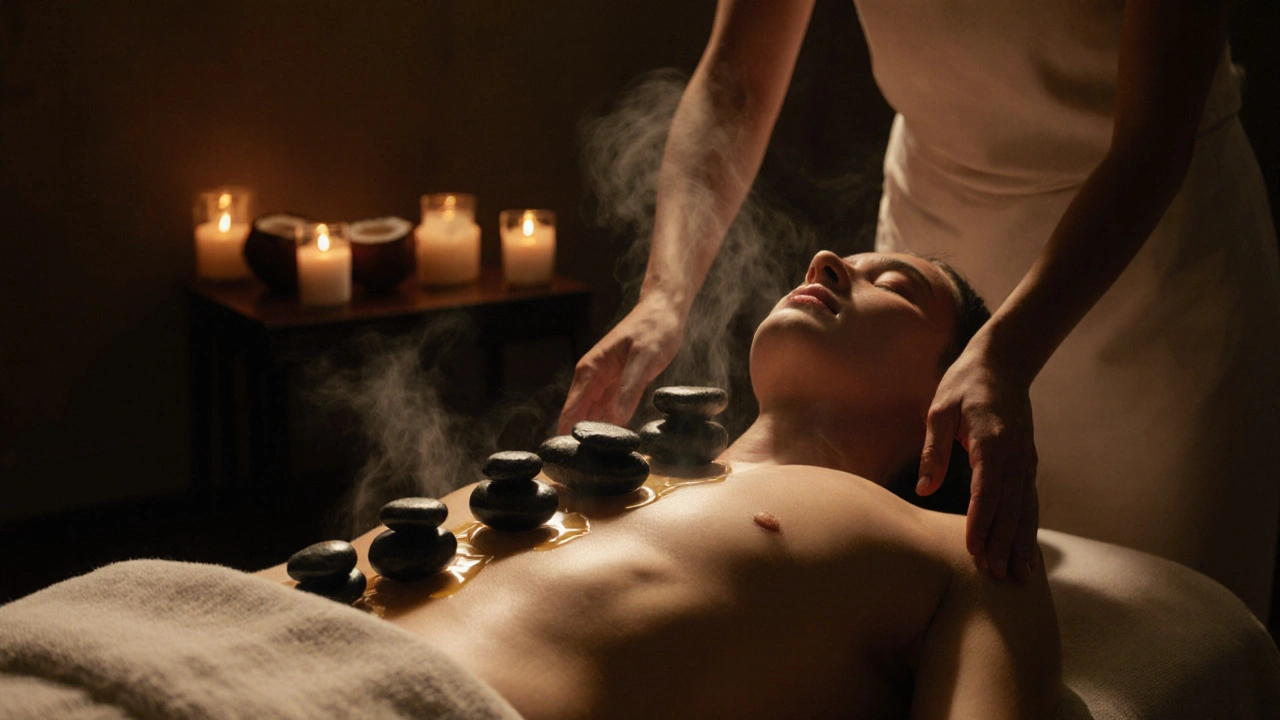 Masáž lávovými kameny v tantrickém kontextu: Jak to funguje a co vám přinese