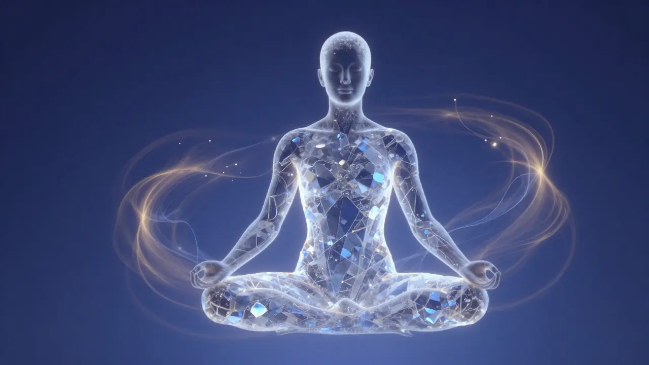 Konceptuální znázornení vnitřního klidu a senzorické čistoty.