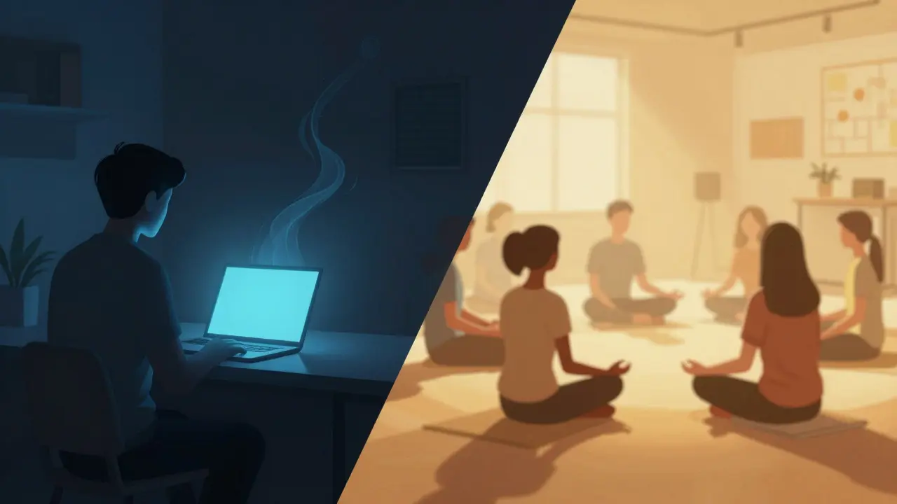 Online vs prezenční výuka tantrické masáže: Jak vybrat správnou formu kurzu
